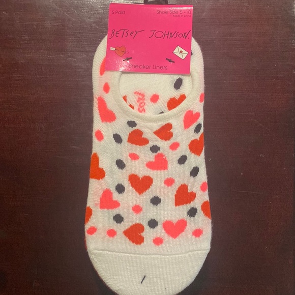 Betsey Johnson sneaker socks 5 pack - Picture 1 of 3